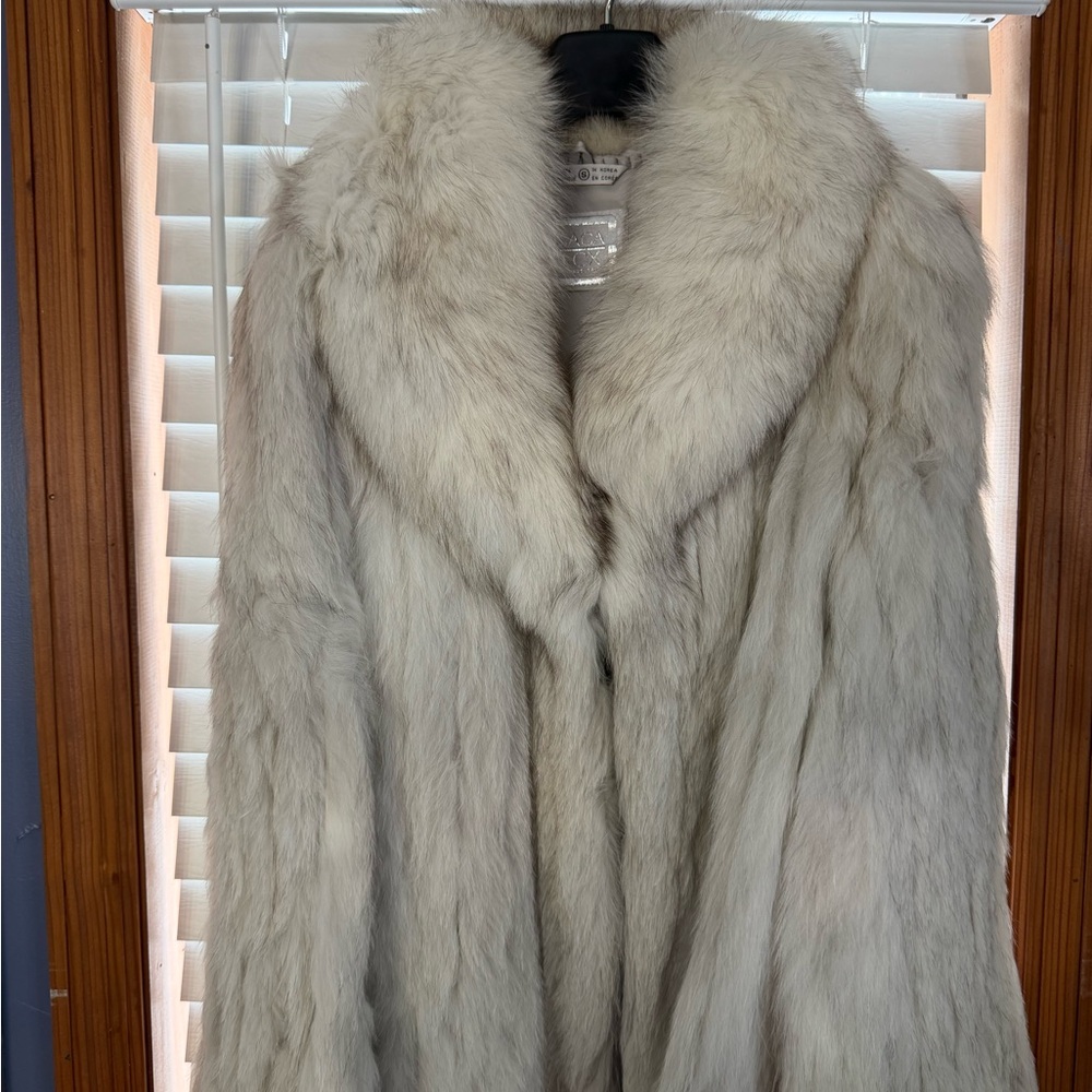 Luxurious White Fur Coat